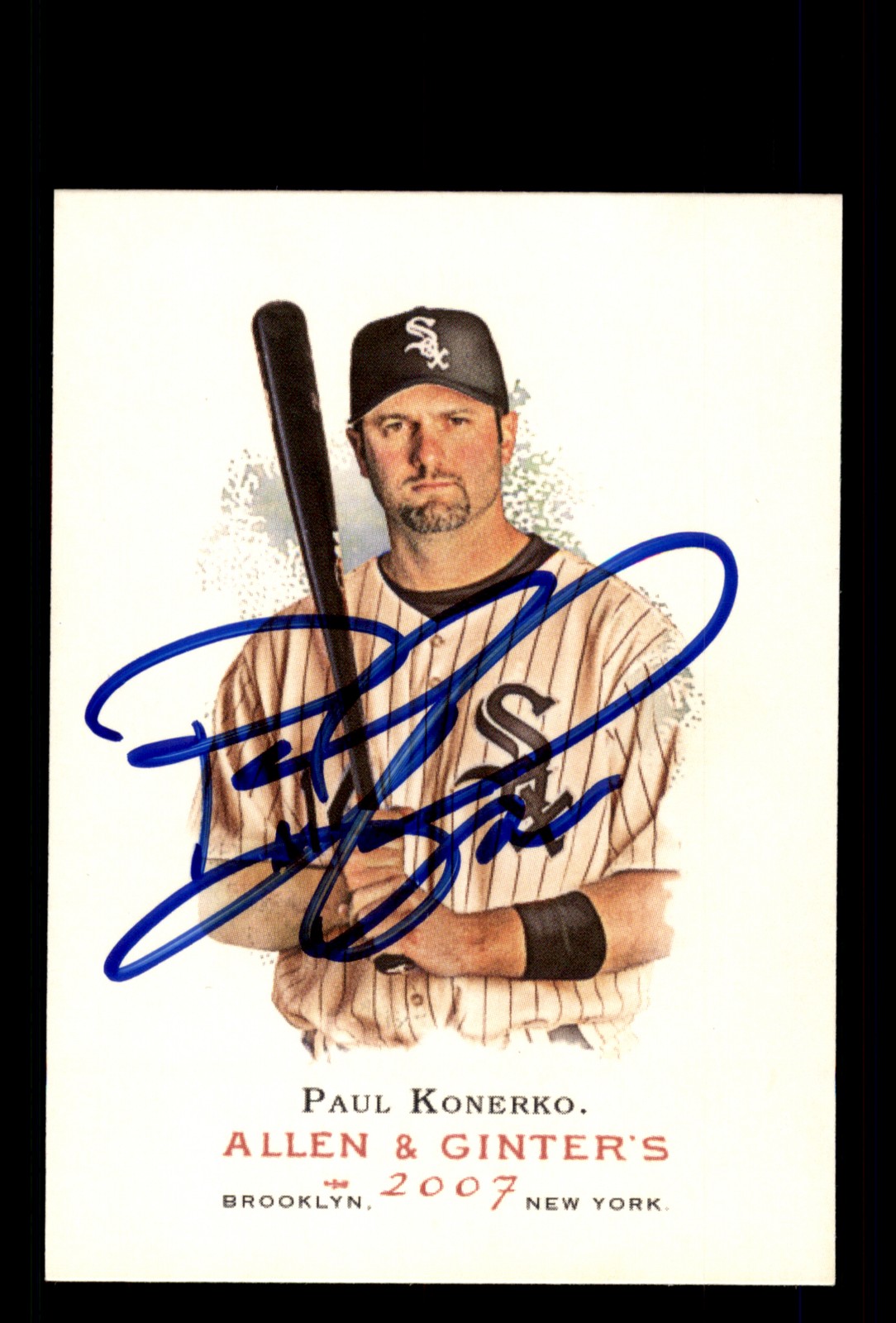 Signed Baseball Card Auto Paul Konerko 2007 Topps Allen & Ginter #132 White Sox