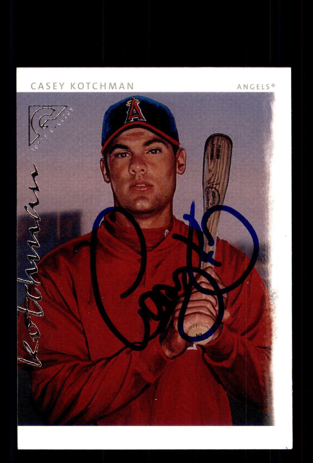 Signed Baseball Card Auto Casey Kotchman 2003 Topps Gallery #180 Anaheim Angels