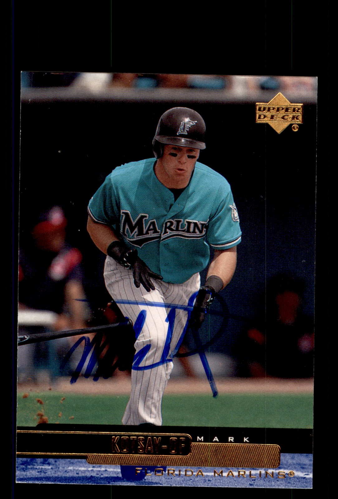 Signed Baseball Card Auto Mark Kotsay 2000 Upper Deck #392 Florida Marlins