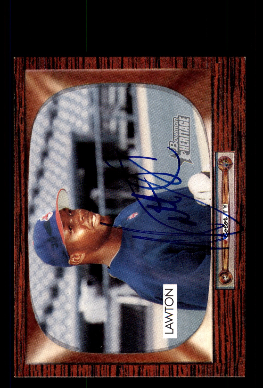 Signed Baseball Card Auto Matt Lawton 2004 Bowman Heritage #184 Indians