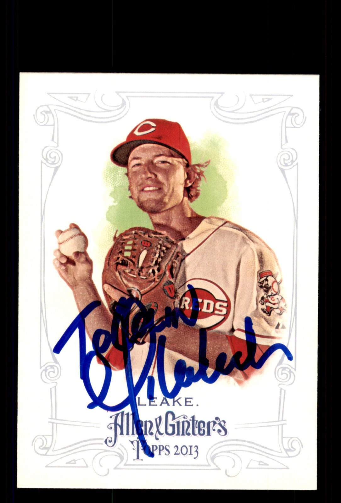 Signed Baseball Card Auto Mike Leake 2013 Allen & Ginter #240 Cincinnati Reds