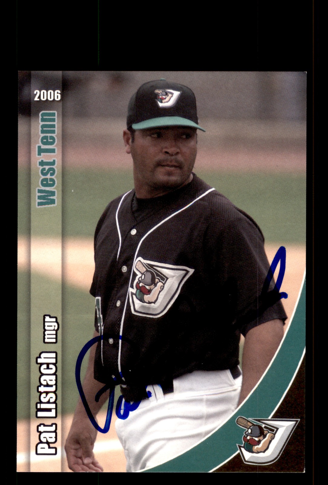 Signed Baseball Card Auto Pat Listach 2006 Grandstand West Tenn Diamond Jaxx