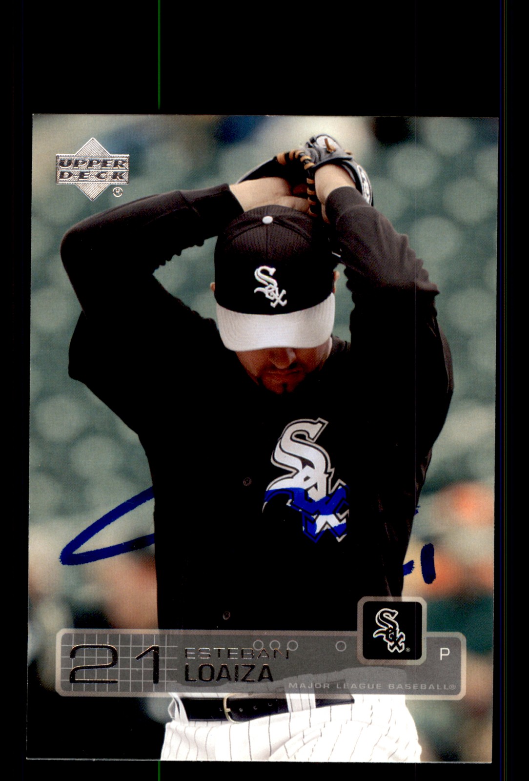 Signed Baseball Card Auto Esteban Loaiza 2003 Upper Deck #599 White Sox