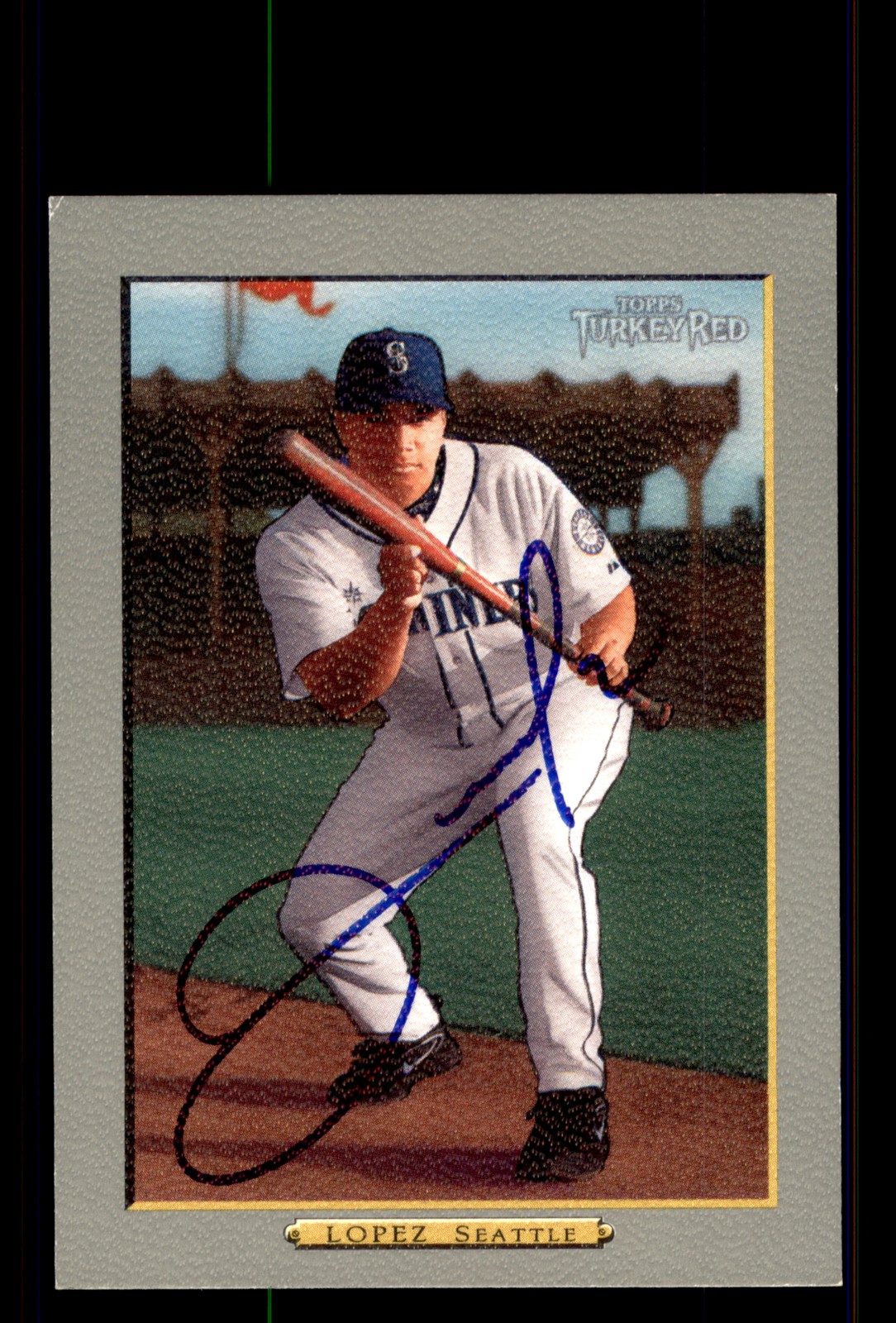 Signed Baseball Card Auto Jose Lopez 2006 Topps Turkey Red #442 Seattle Mariners