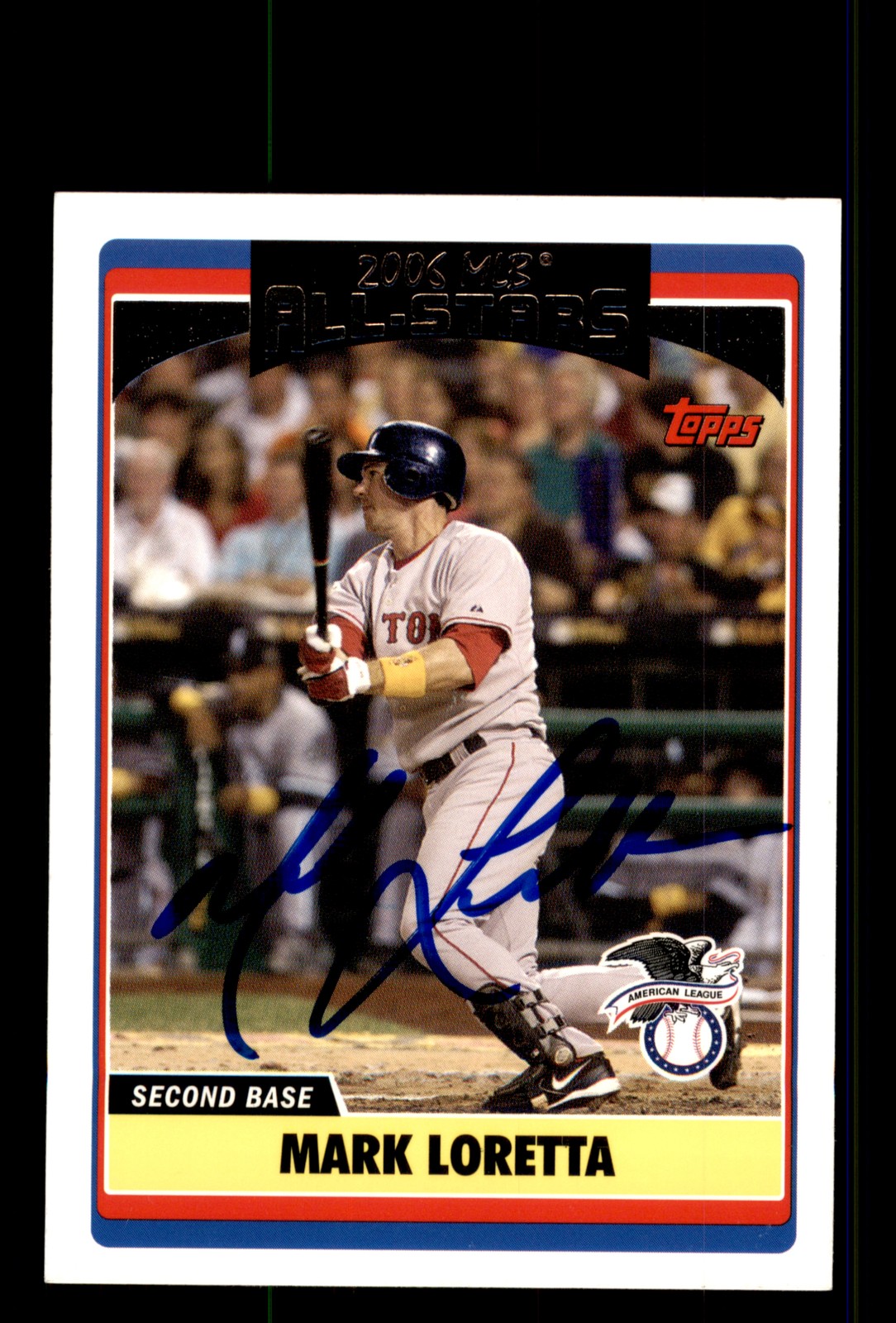 Signed Baseball Card Auto Mark Loretta 2006 Topps #UH225 Boston Red Sox
