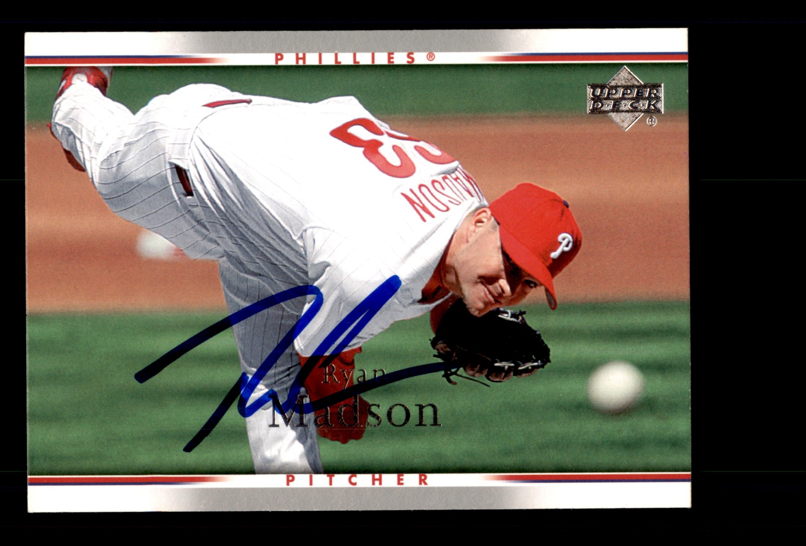 Signed Baseball Card Auto Ryan Madson 2007 Upper Deck #397 Philadelphia Phillies