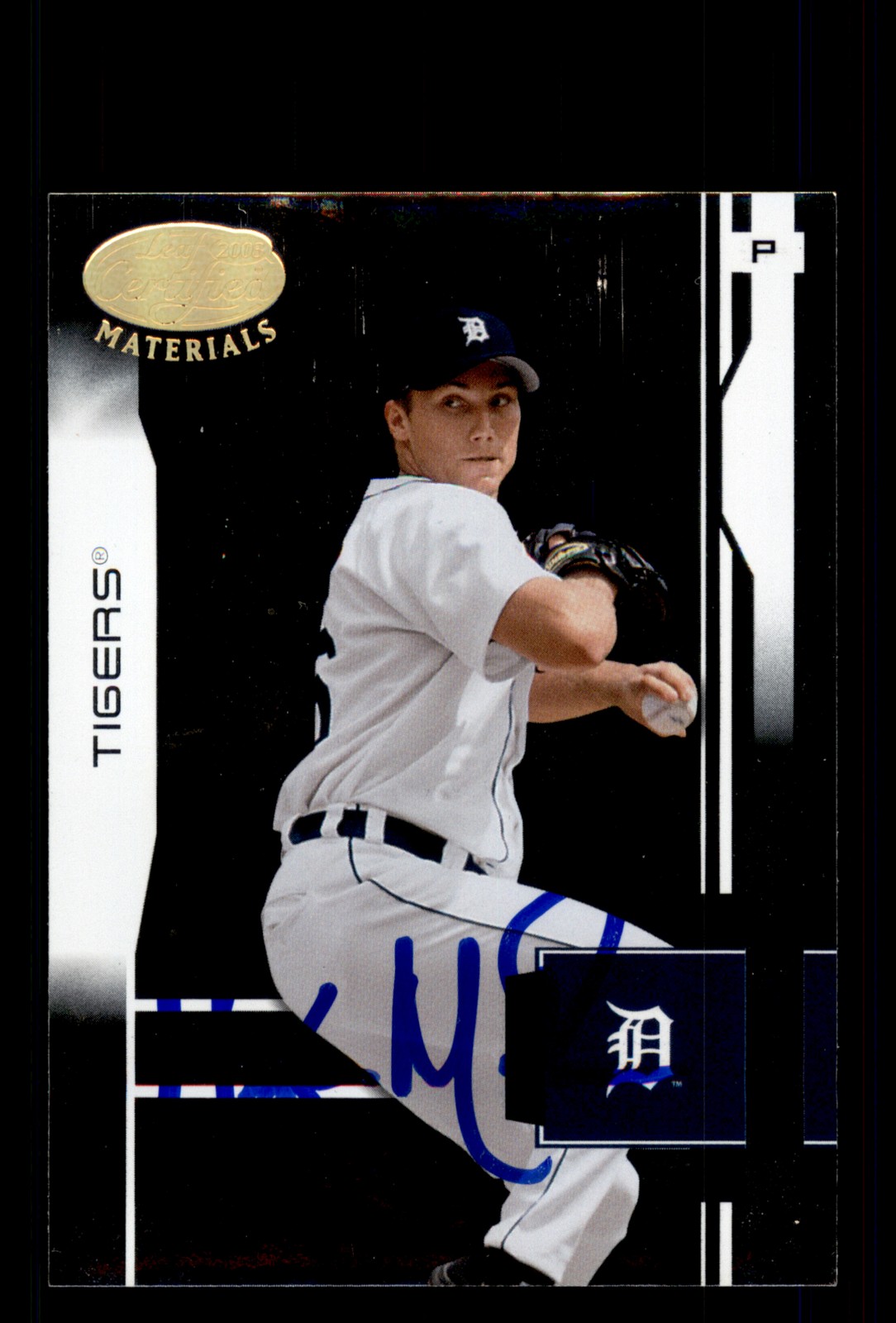 Signed Baseball Card Auto Mike Maroth 2003 Leaf CM #64 Detroit Tigers