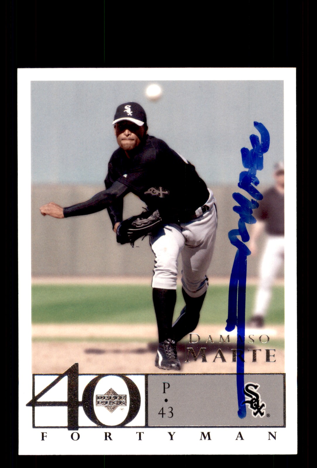 Signed Baseball Card Auto Damaso Marte 2003 Upper Deck 40-Man #326 White Sox