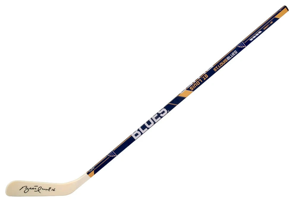 Brett Hull Signed Franlkin Blues Logo 48 Inch Full Size Hockey Stick- (SS COA)