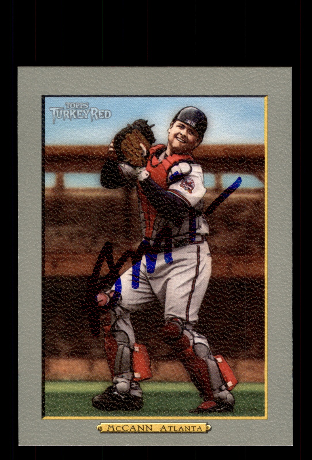 Signed Baseball Card Auto Brian McCann 2006 Topps Turkey Red #433 Atlanta Braves