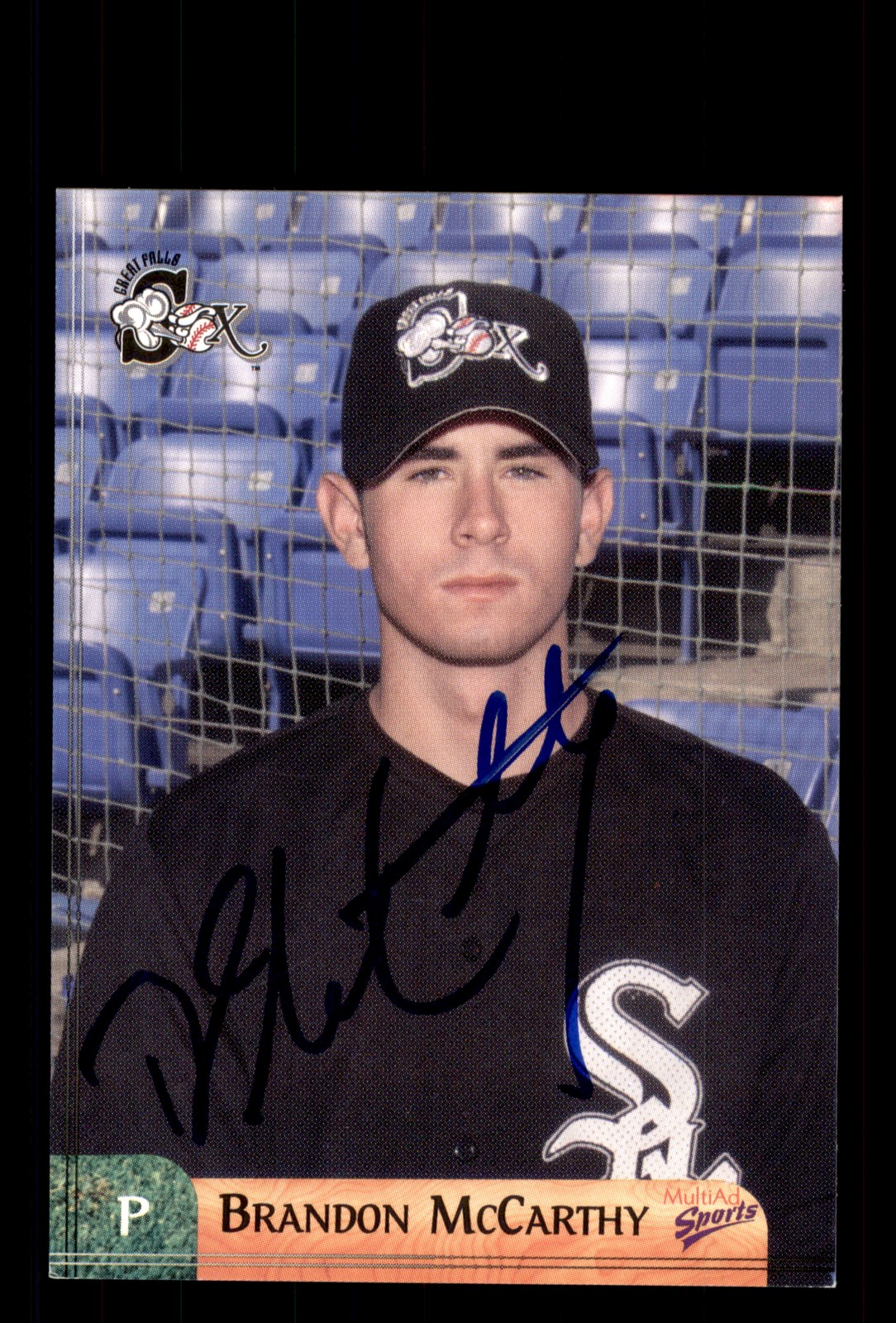 Signed Baseball Card Auto Antoin Gray 2003 MultiAd Great Falls White Sox