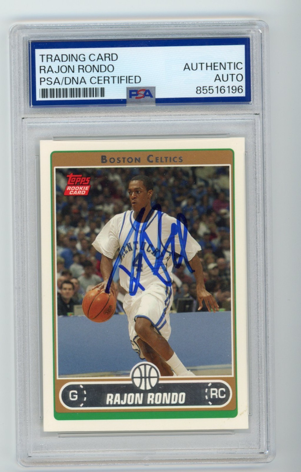 RAJON RONDO SIGNED BASKETBALL CARD 2006-07 TOPPS RC BOSTON CELTICS AUTO PSA/DNA