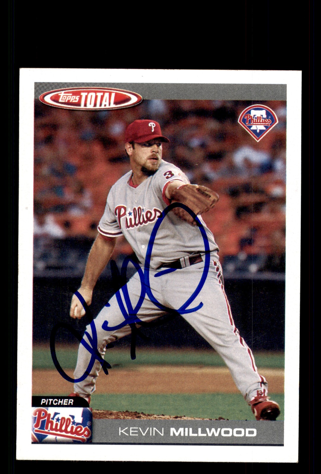 Signed Baseball Card Auto Kevin Millwood 2004 Topps Total #370 Phillies