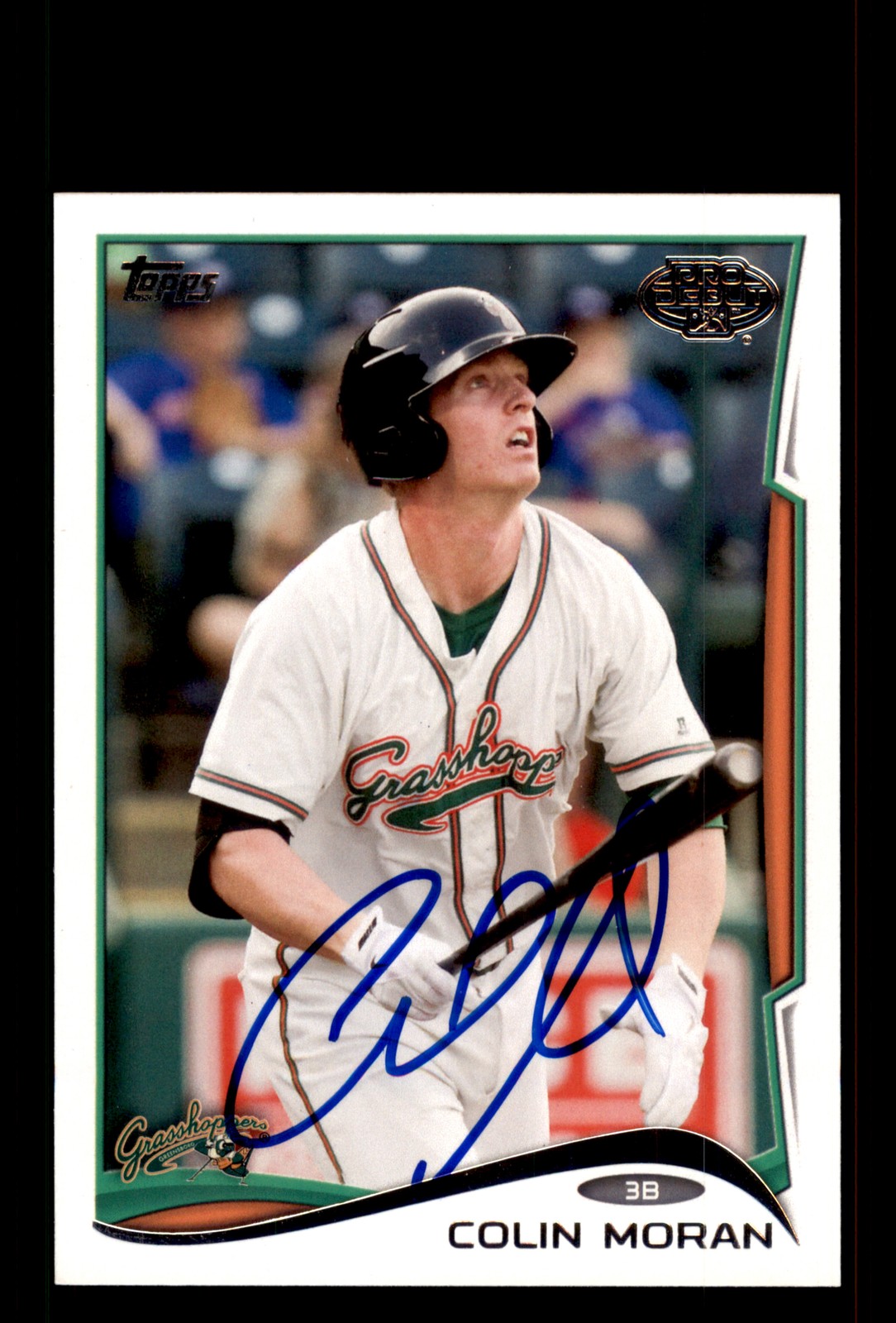 Signed Baseball Card Auto Colin Moran 2014 Topps Pro Debut #128