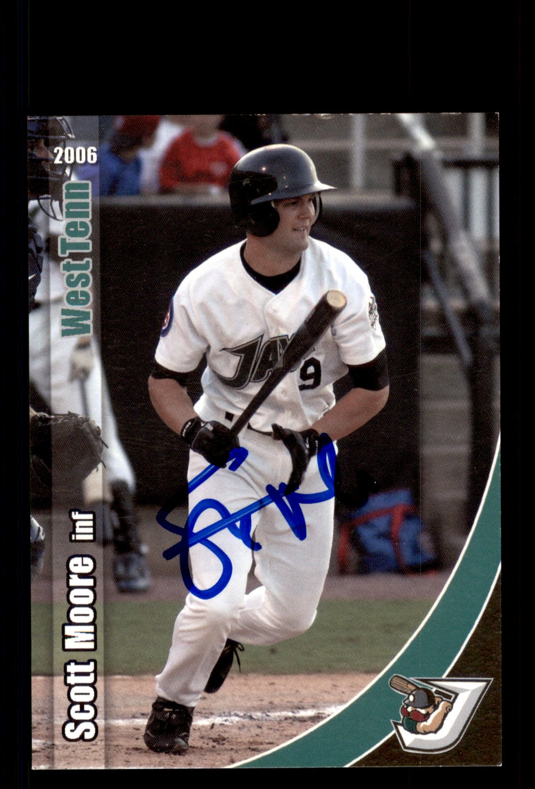 Signed Baseball Card Auto Scott Moore 2006 Grandstand West Tenn Diamond Jaxx