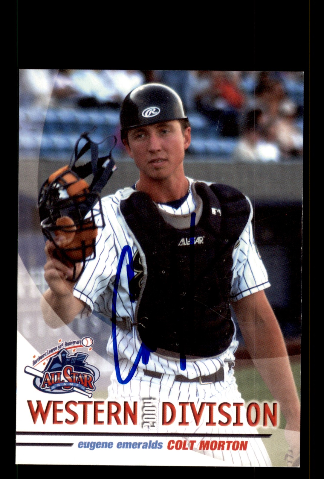 Signed Baseball Card Auto Colt Morton 2004 Northwest League All-Stars