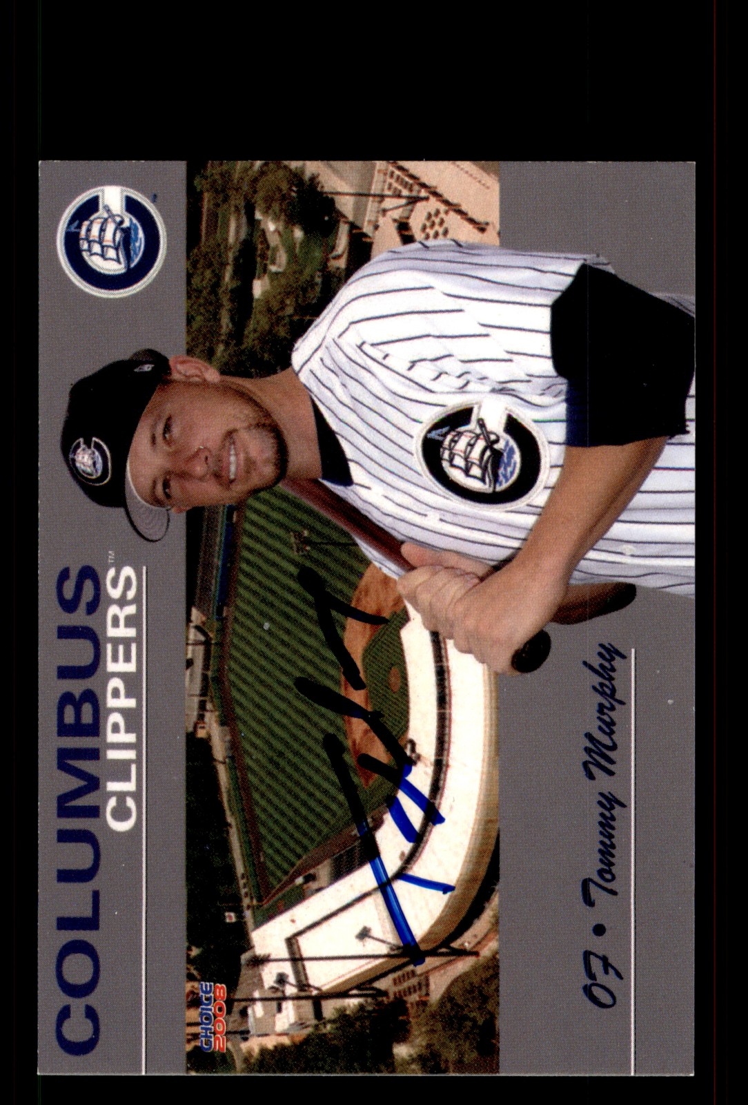 Signed Baseball Card Auto Chris Booker 2008 Choice Columbus Clippers