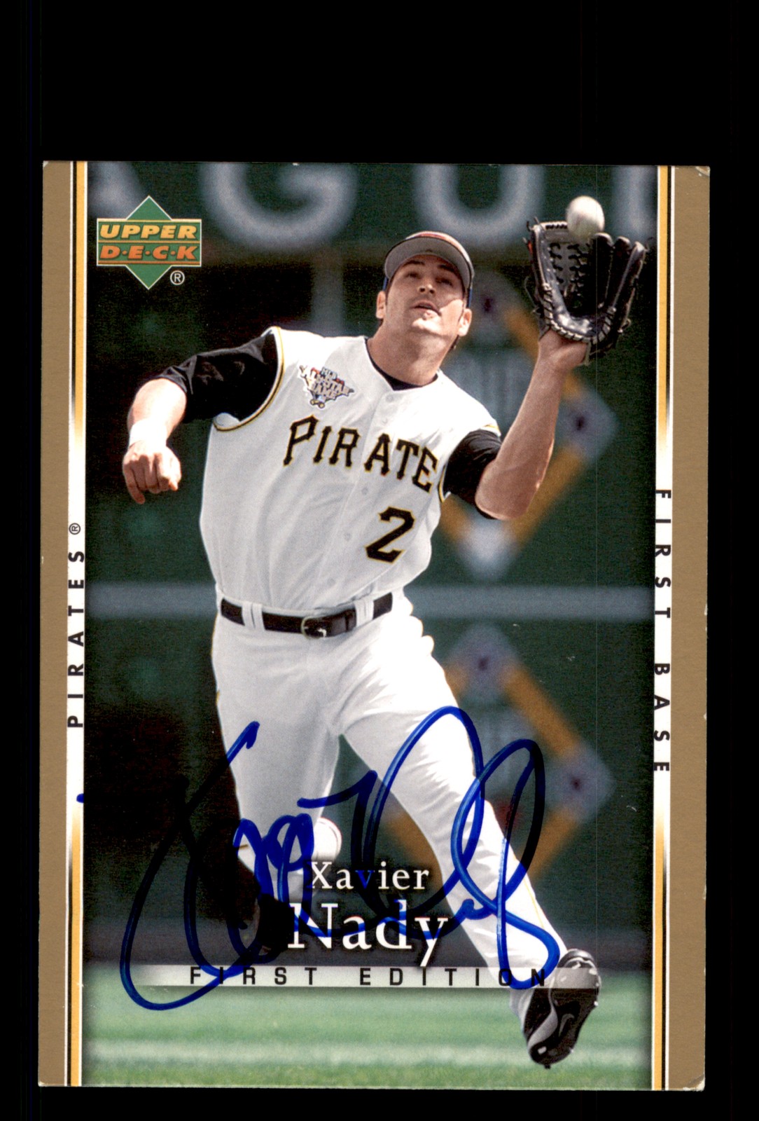 Signed Baseball Card Auto Xavier Nady 2007 Upper Deck First Edition #260