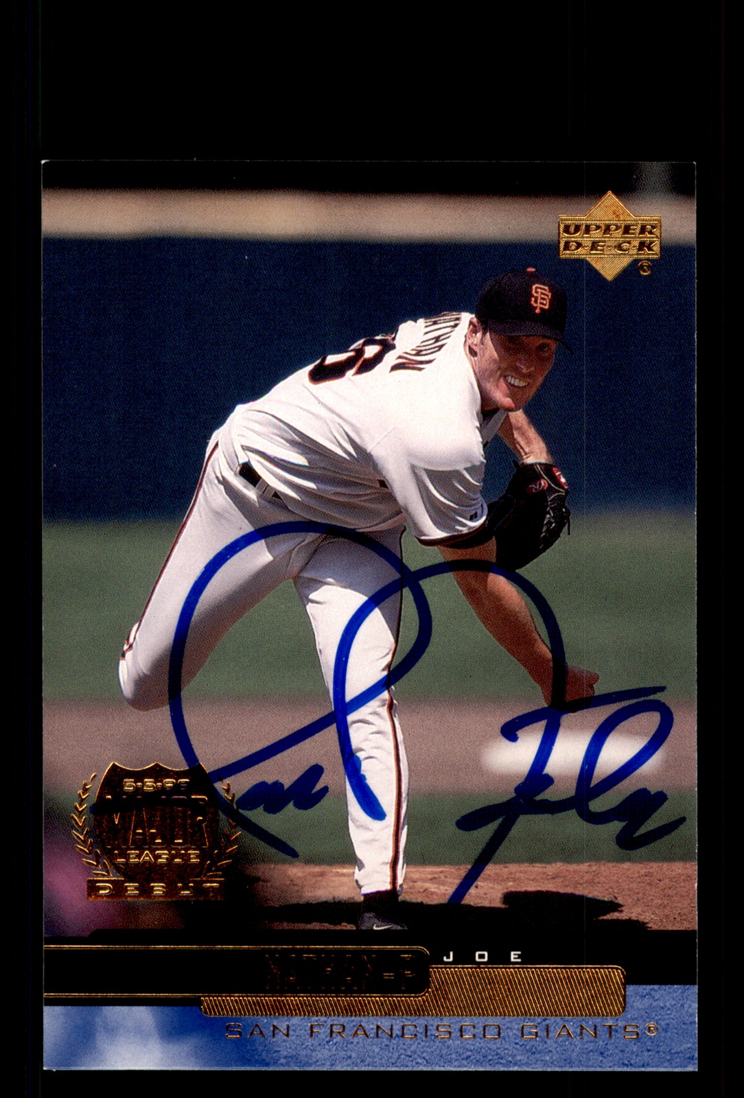 Signed Baseball Card Auto Joe Nathan 2000 Upper Deck #491 San Francisco Giants