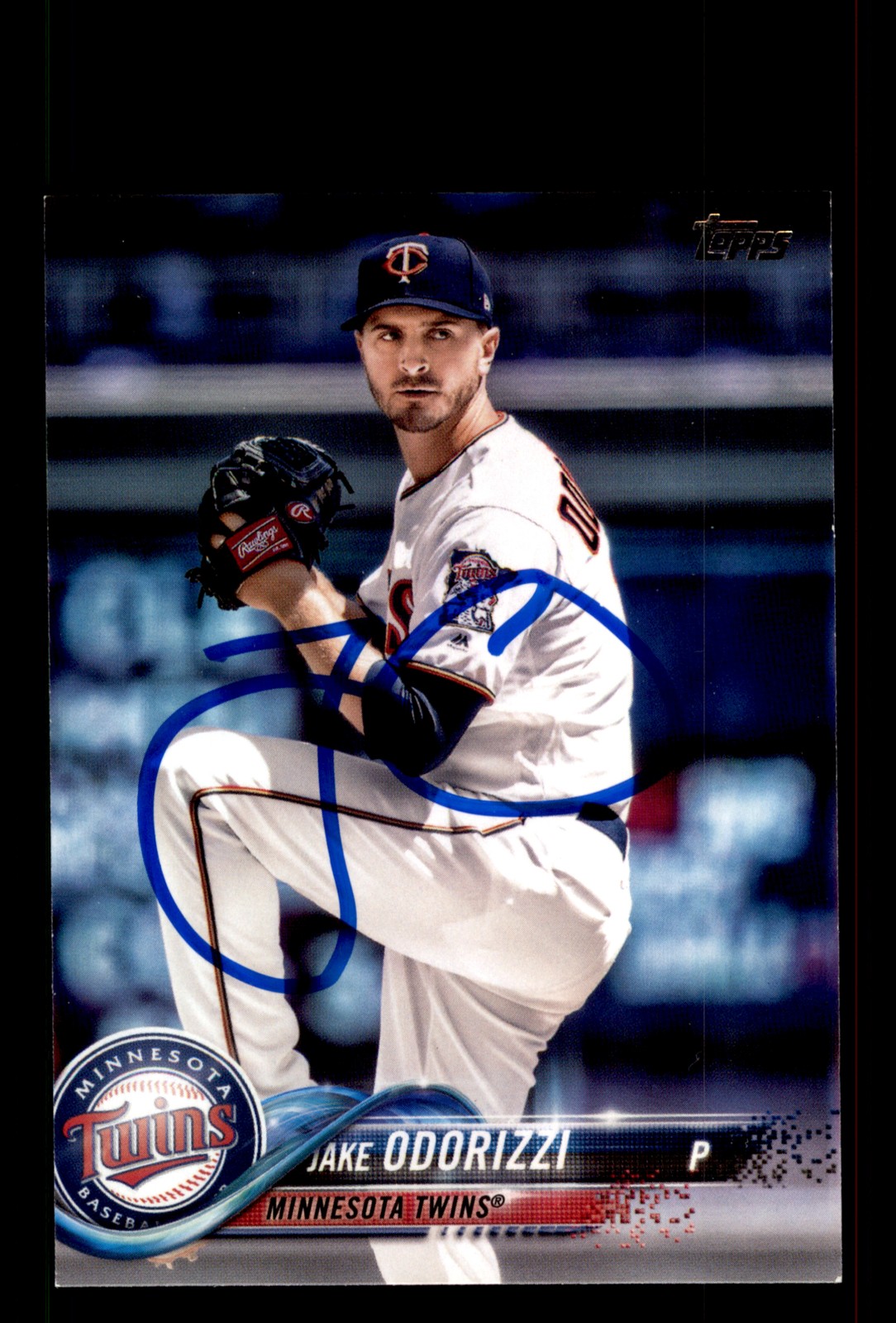 Signed Baseball Card Auto Jake Odorizzi 2018 Topps Update #US47 Minnesota Twins