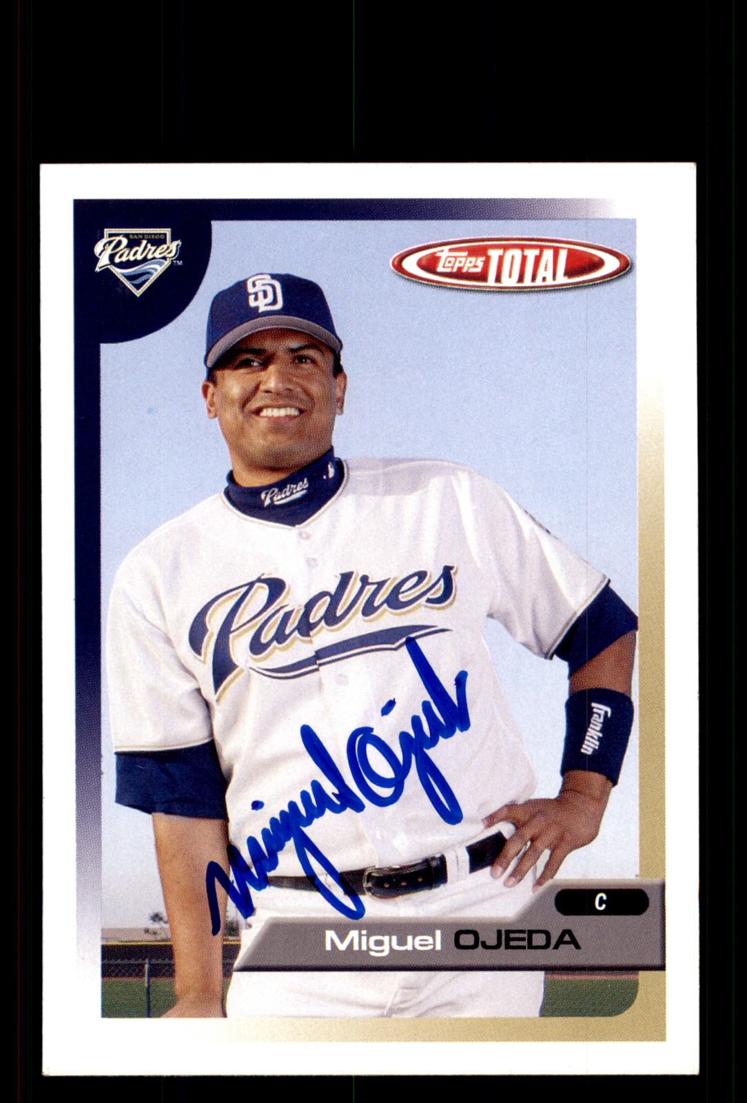 Signed Baseball Card Auto Miguel Ojeda 2005 Topps Total #262 San Diego Padres