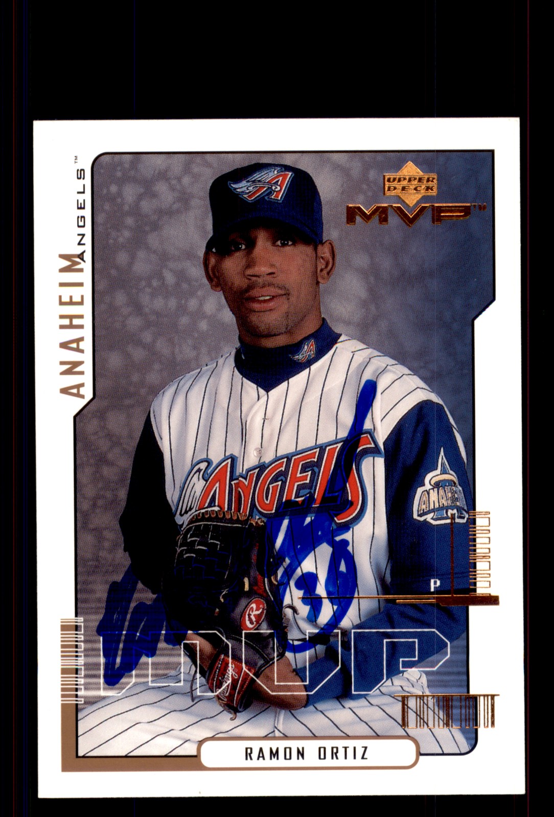 Signed Baseball Card Auto Ramon Ortiz 2000 Upper Deck MVP #4 Anaheim Angels