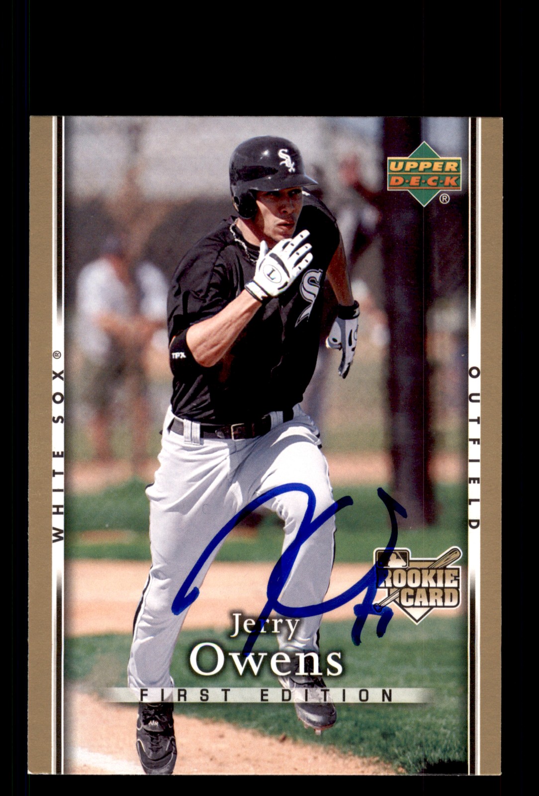 Signed Baseball Card Auto Jerry Owens 2007 Upper Deck First Edition #10