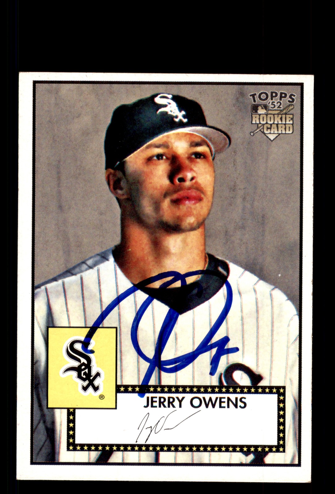Signed Baseball Card Auto Jerry Owens 2007 Topps Rookie 52 #14 White Sox