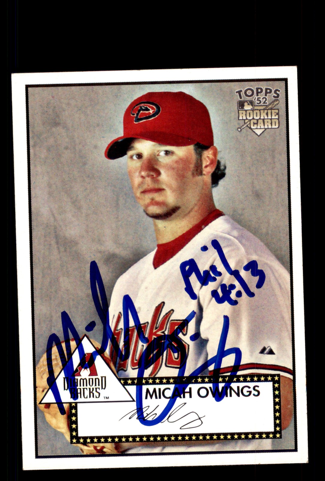 Signed Baseball Card Auto Micah Owings 2007 Topps Rookie 52 #110 Diamondbacks