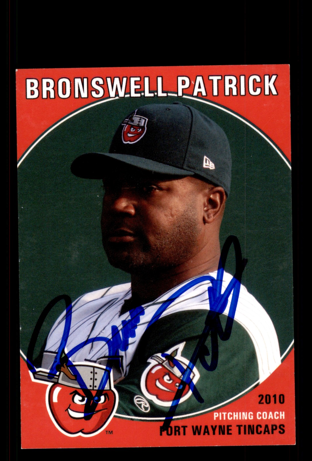 Signed Baseball Card Auto Bronswell Patrick 2010 Grandstand Fort Wayne TinCaps