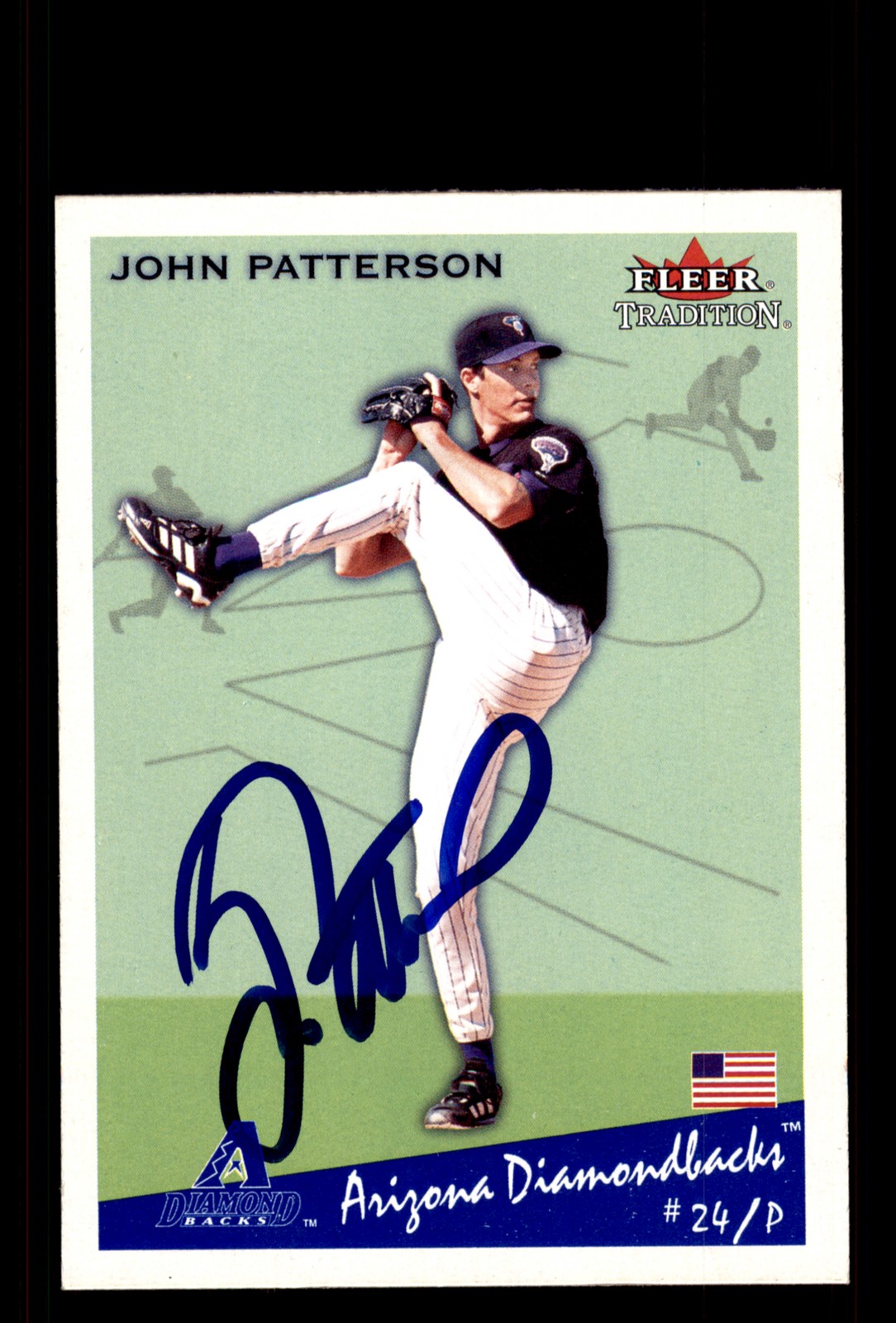 Signed Baseball Card Auto John Patterson 2002 Fleer Tradition Update #U274