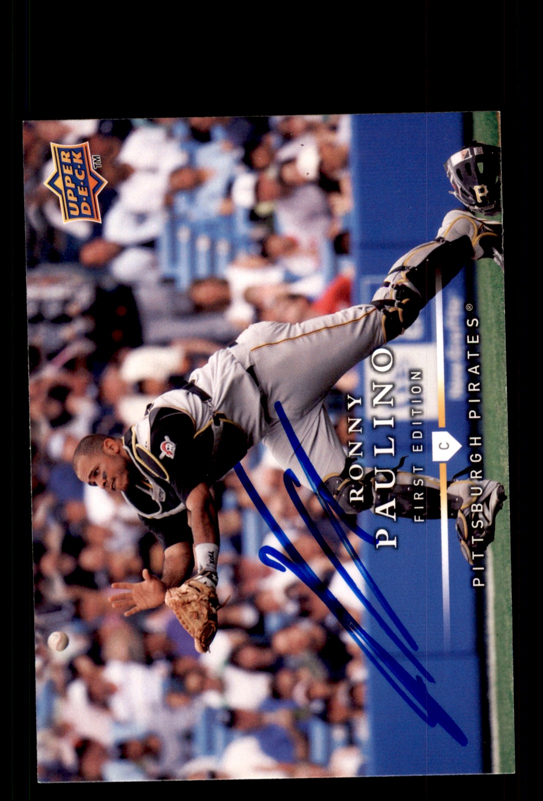 Signed Baseball Card Auto Ronny Paulino 2008 Upper Deck First Edition #170