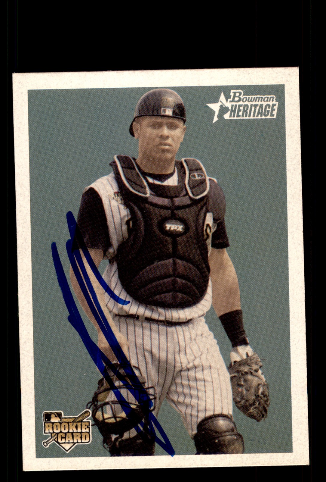 Signed Baseball Card Auto Ronny Paulino 2006 Bowman Heritage #297 Pirates