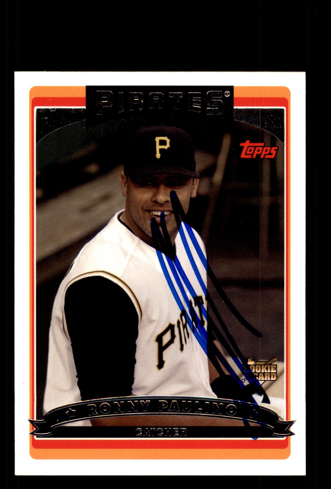 Signed Baseball Card Auto Ronny Paulino 2006 Topps #630 Pirates