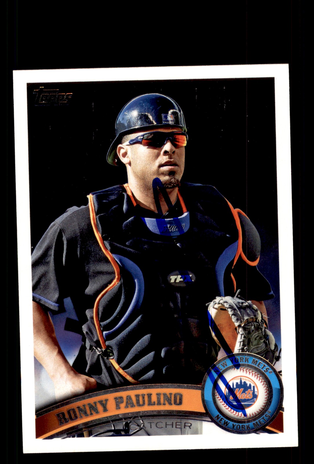 Signed Baseball Card Auto Ronny Paulino 2011 Topps Update #US182 New York Mets