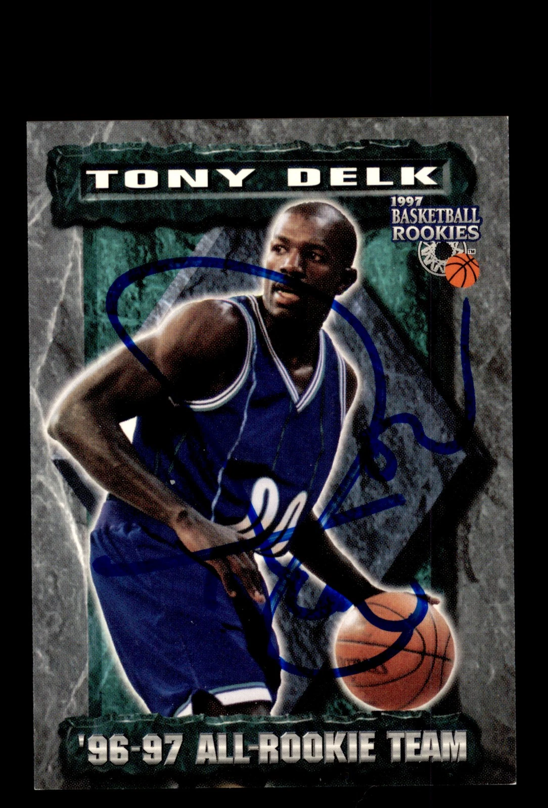 Signed Basketball Card Auto Tony Delk 1997 Score Board Rookies #84 Hornets