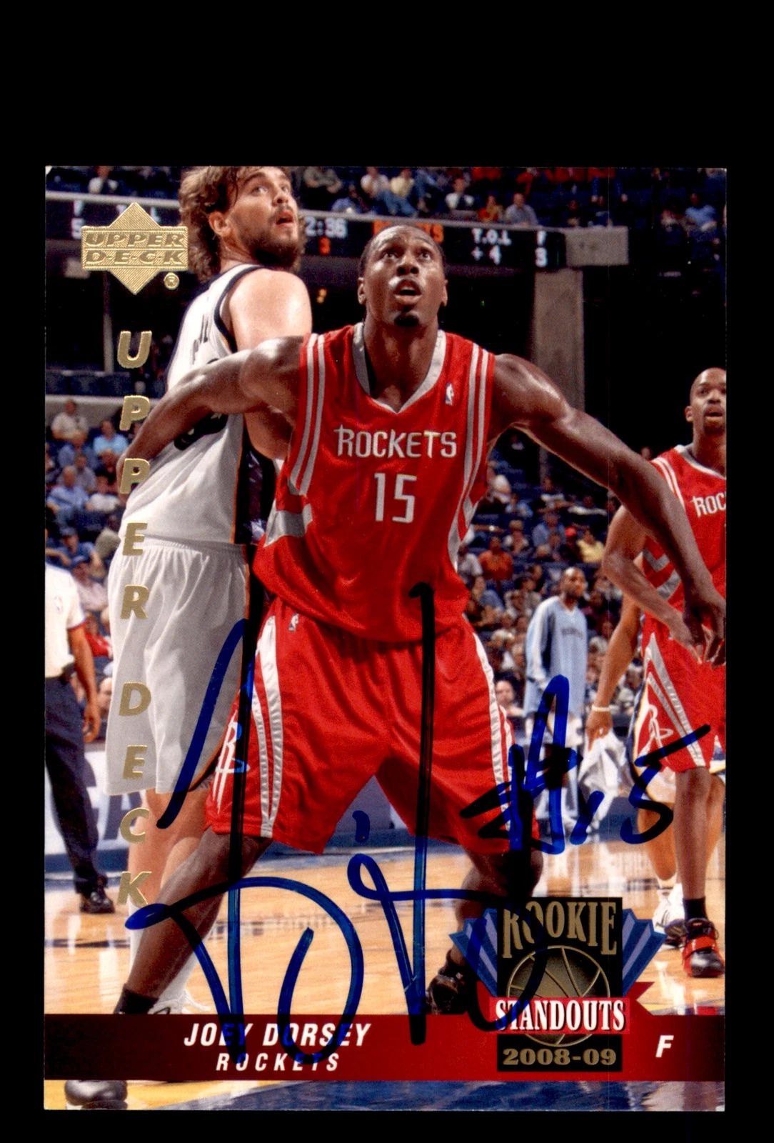 Signed Basketball Card Auto Joey Dorsey 2008-09 Upper Deck Lineage #RS-52