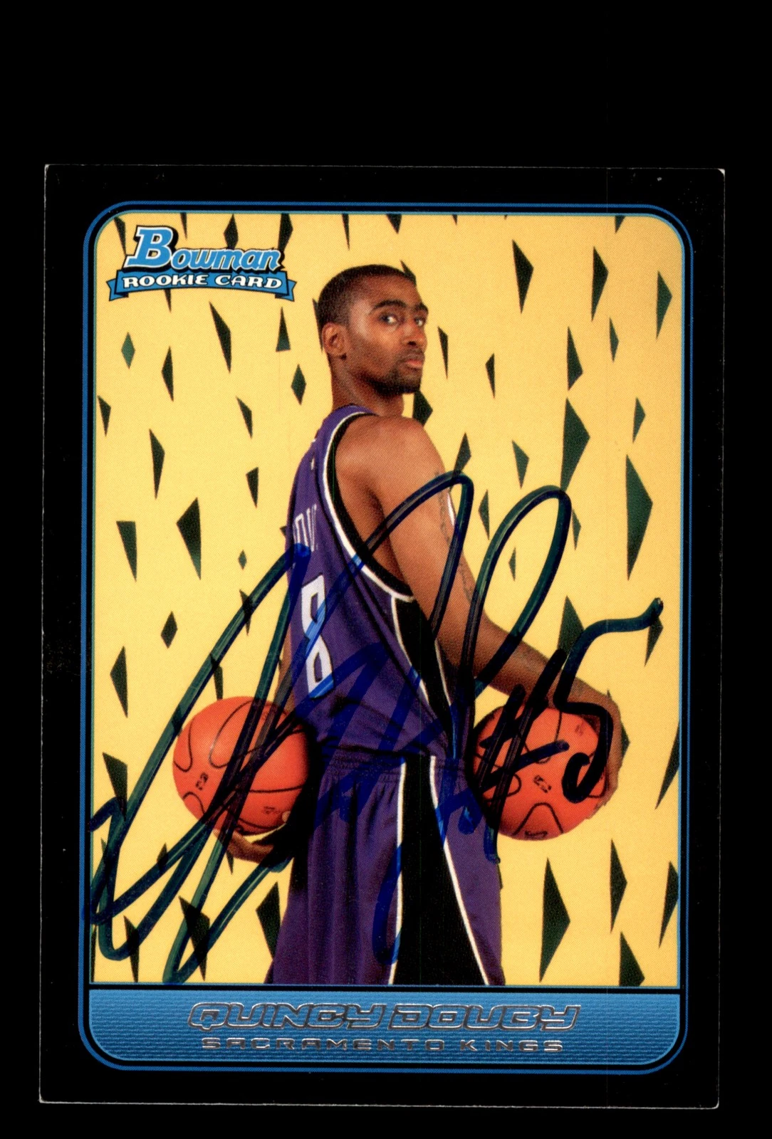 Signed Basketball Card Auto Quincy Douby 2006-07 Bowman #131 Sacramento Kings