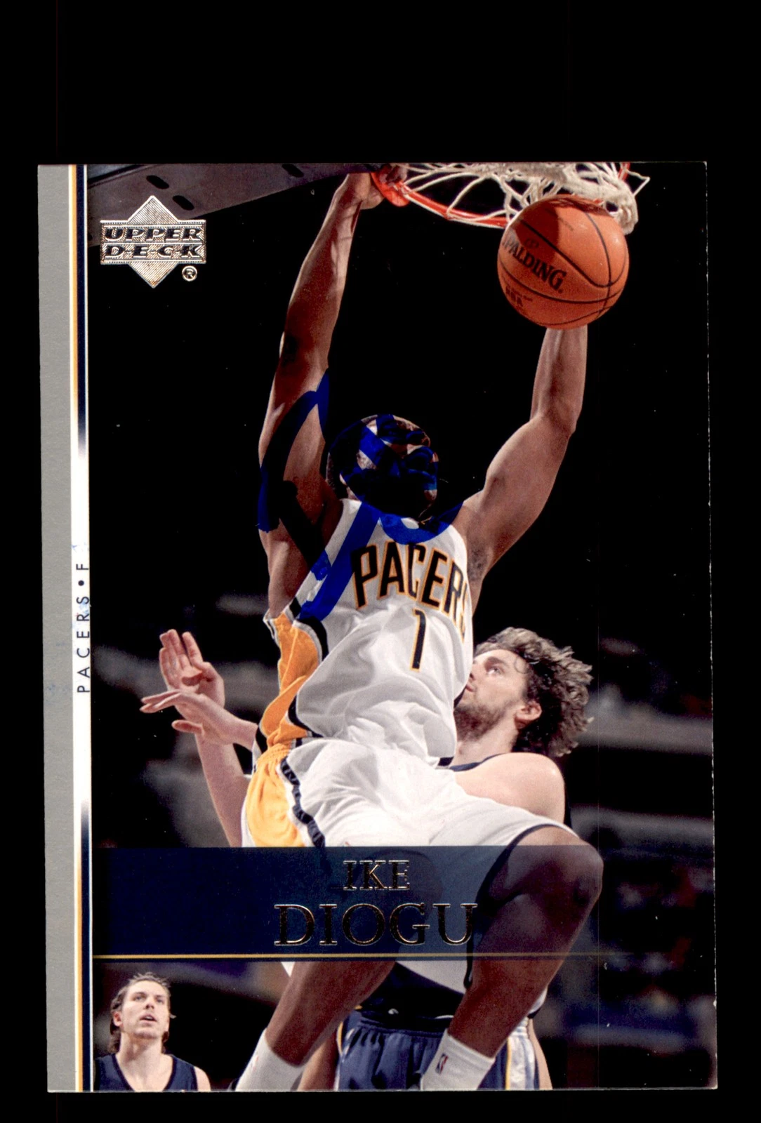 Signed Basketball Card Auto Ike Diogu 2007-08 Upper Deck #132 Indiana Pacers