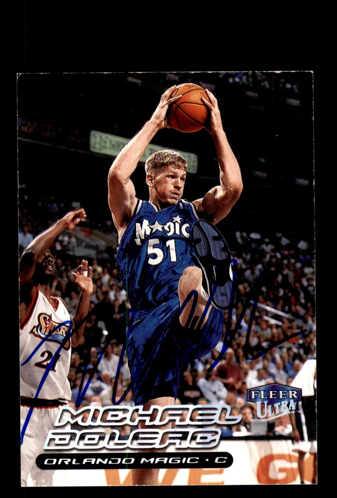 Signed Basketball Card Auto Michael Doleac 1999-00 Ultra #123 Orlando Magic