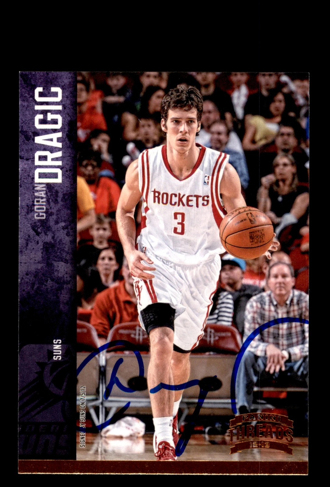 Signed Basketball Card Auto Goran Dragic 2012-13 Panini Threads #50 Phoenix Suns