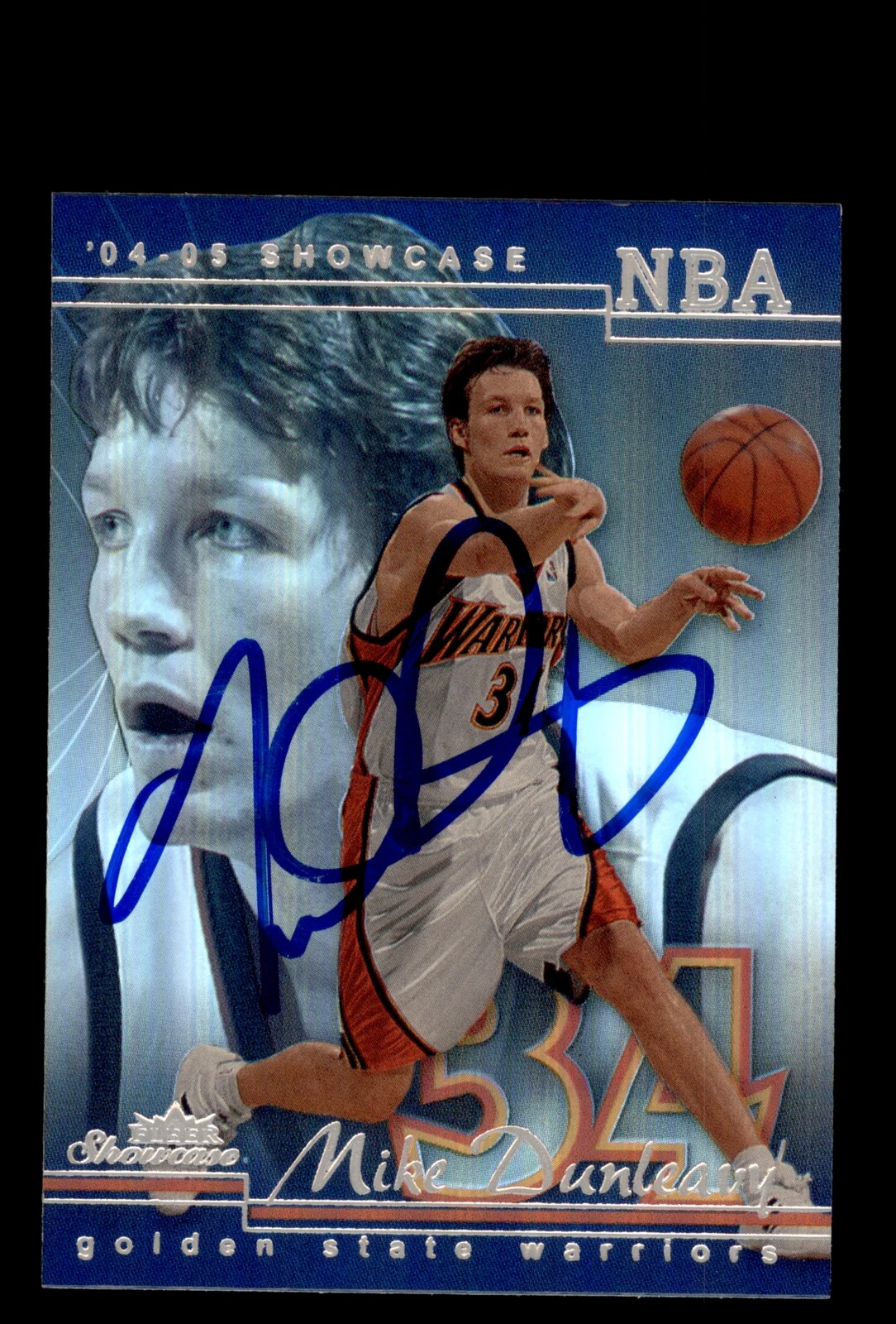 Signed Basketball Card Auto Mike Dunleavy 2004-05 Fleer Showcase #41 Warriors