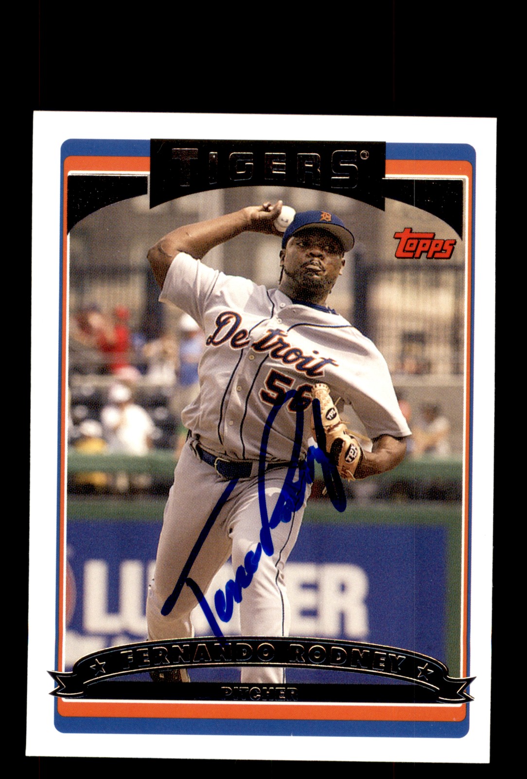 Signed Baseball Card Auto Fernando Rodney 2006 Topps #UH115 Detroit Tigers