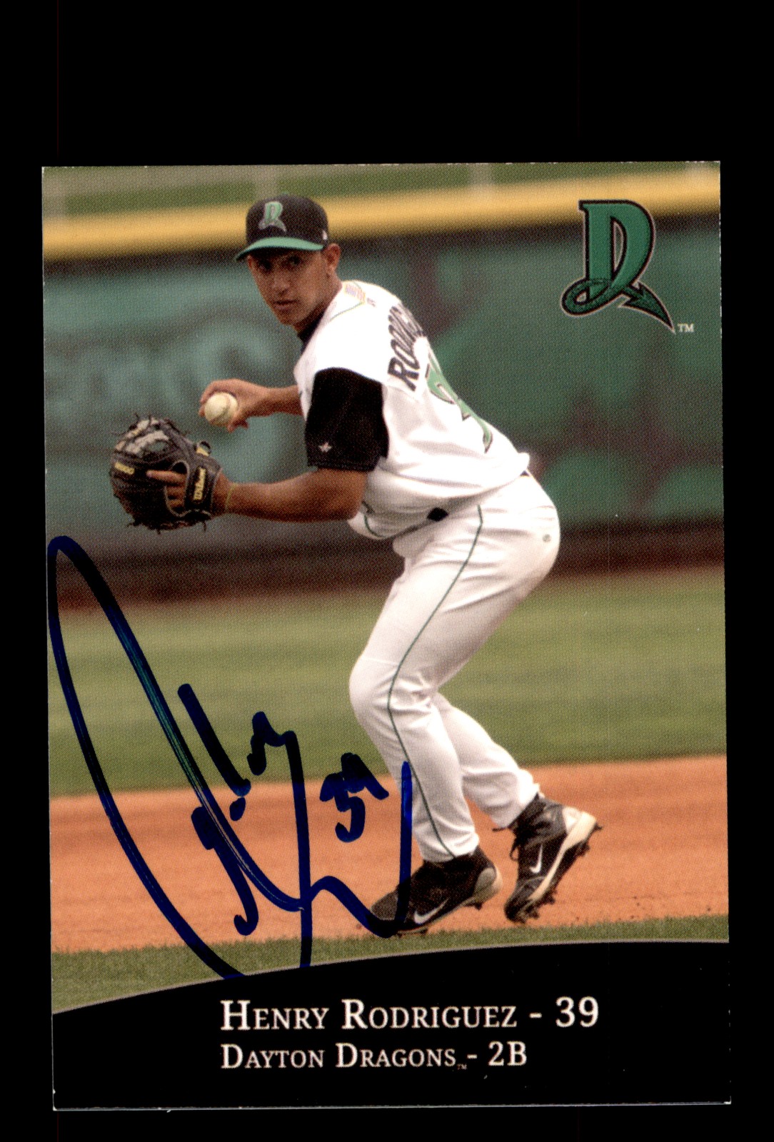 Signed Baseball Card Auto Henry Rodriguez 2010 Choice Dayton Dragons