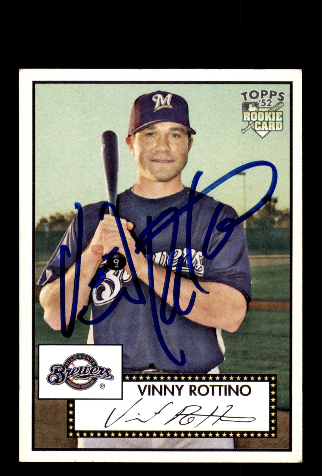 Signed Baseball Card Auto Vinny Rottino 2007 Topps Rookies 52 #94 Brewers