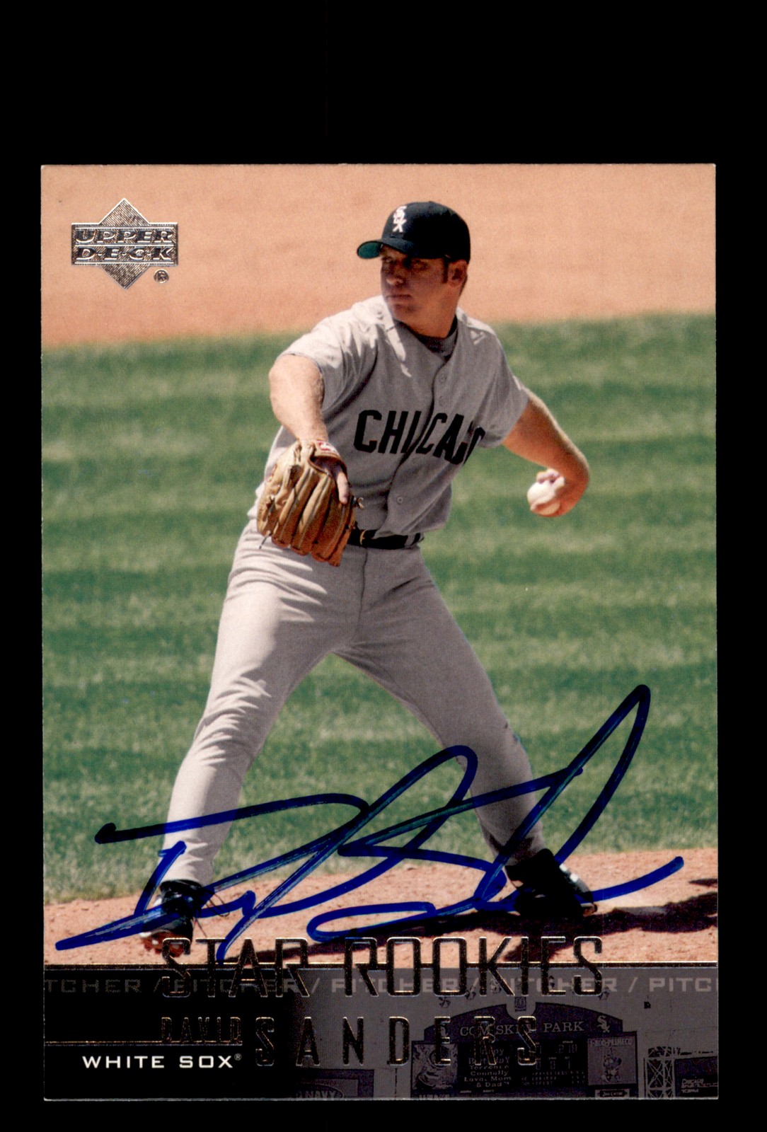 Signed Baseball Card Auto David Sanders 2004 Upper Deck #25 Chicago White Sox