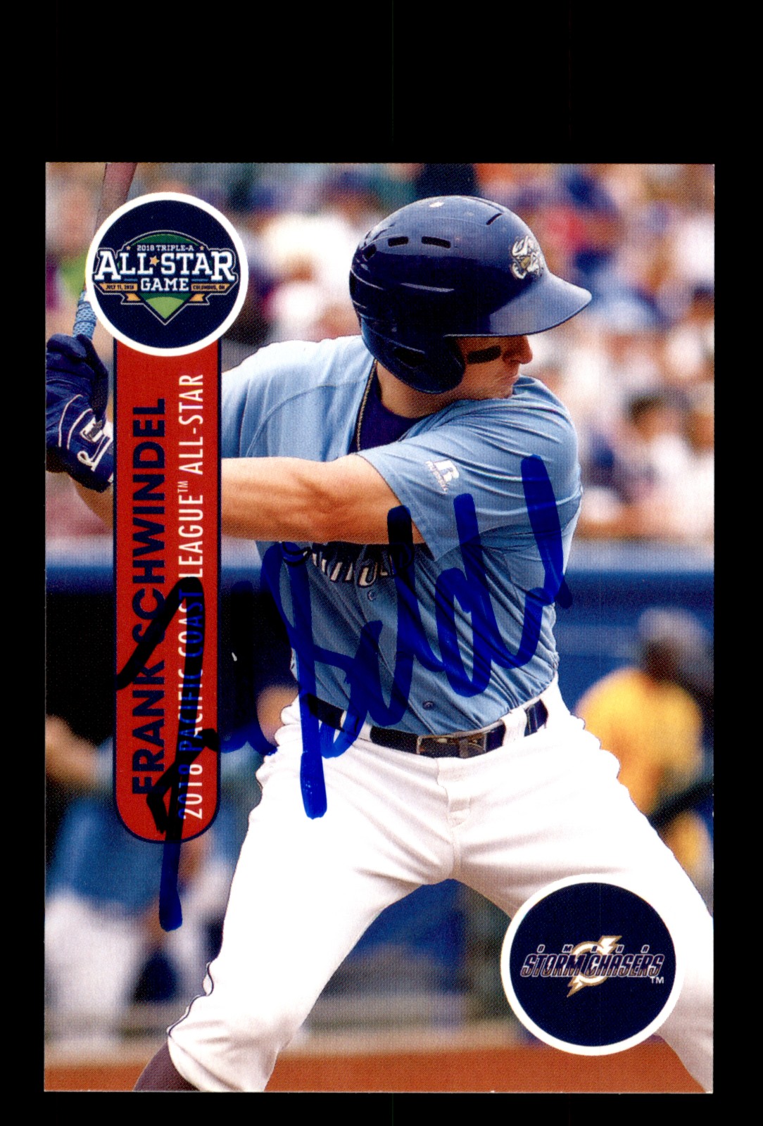 Signed Baseball Card Auto Frank Schwindel 2018 Pacific Coast League All-Stars