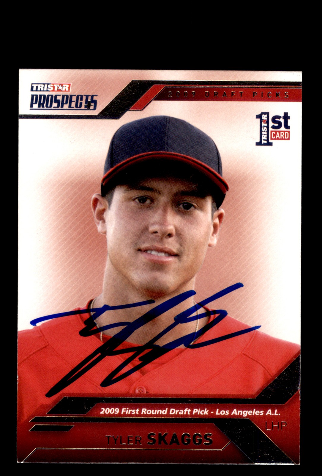 Signed Baseball Card Auto Tyler Skaggs 2009 TriStar Prospects Plus #32 Angels