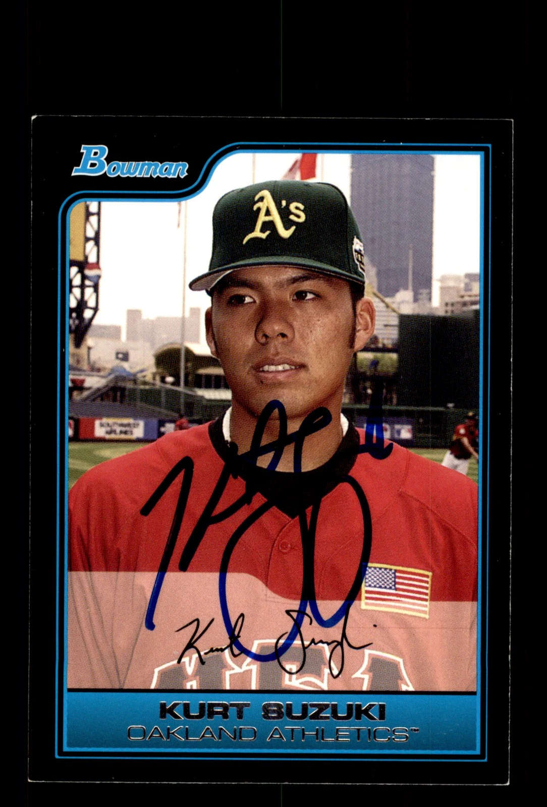 Signed Baseball Card Auto Kurt Suzuki 2006 Bowman #FG39 Oakland A's