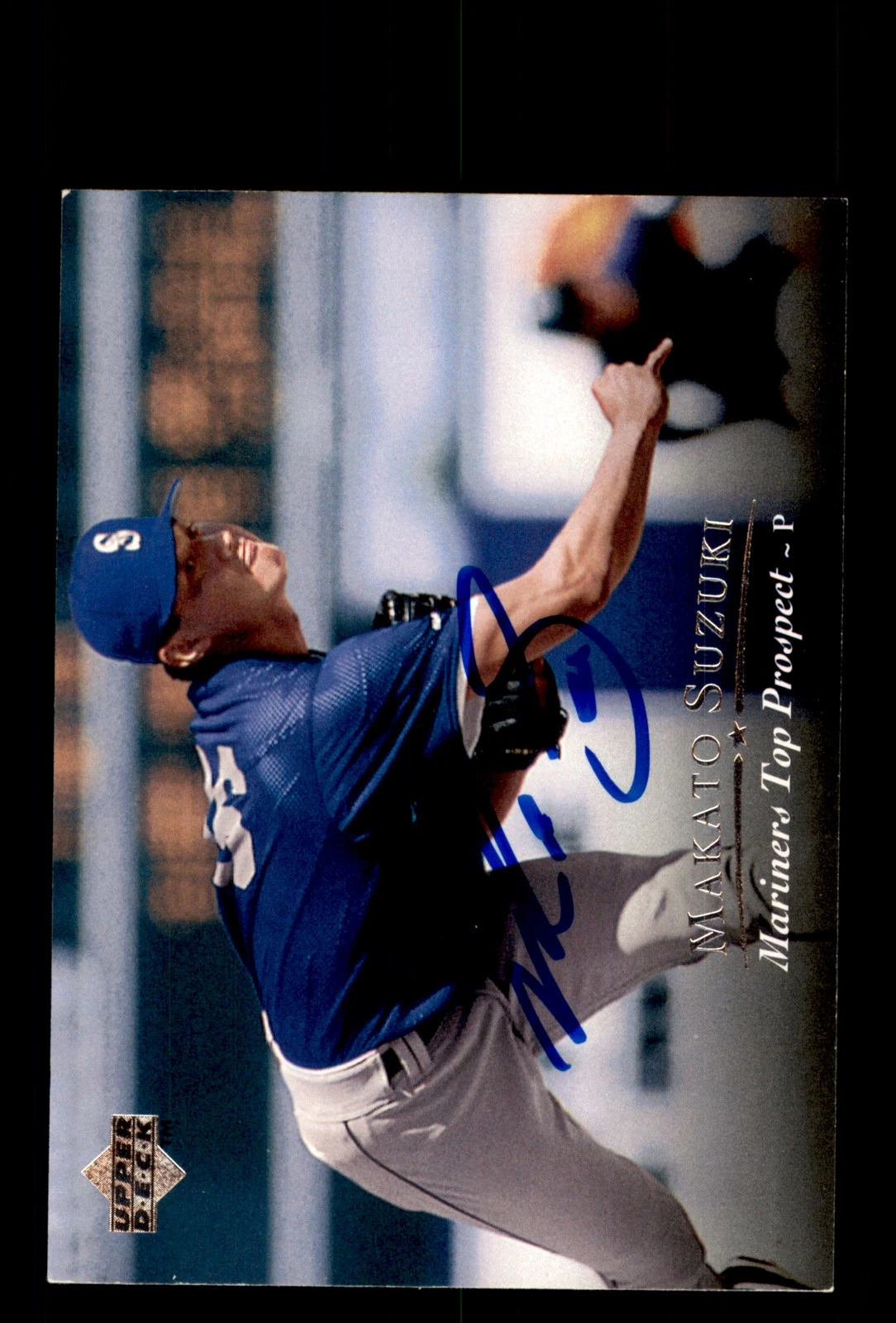 Signed Baseball Card Auto Makoto Suzuki 1995 Upper Deck Minor League #84